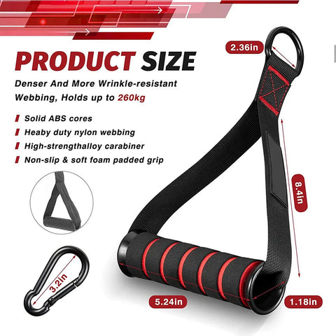 D-Ring Metal Gym Handles Grip Fitness Accessories